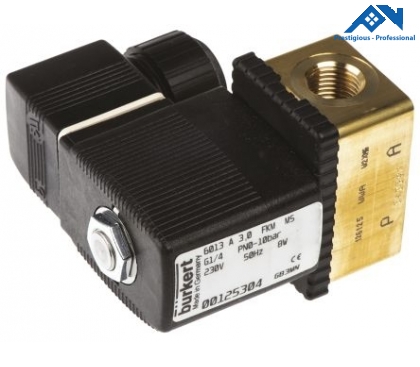 Burkert Solenoid Valve 125304 thường đóng 230VAC