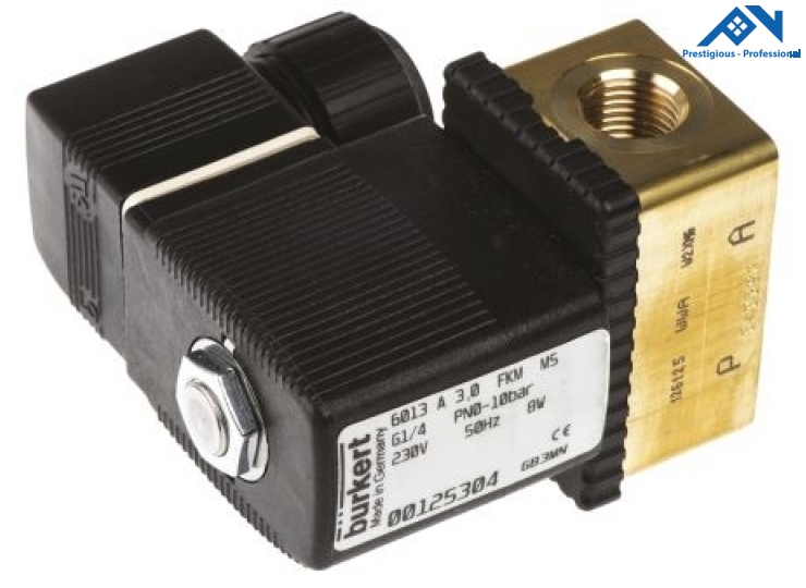 Burkert Solenoid Valve 125304 thường đóng 230VAC